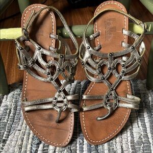 Elle Women's Silver Strappy Sandals